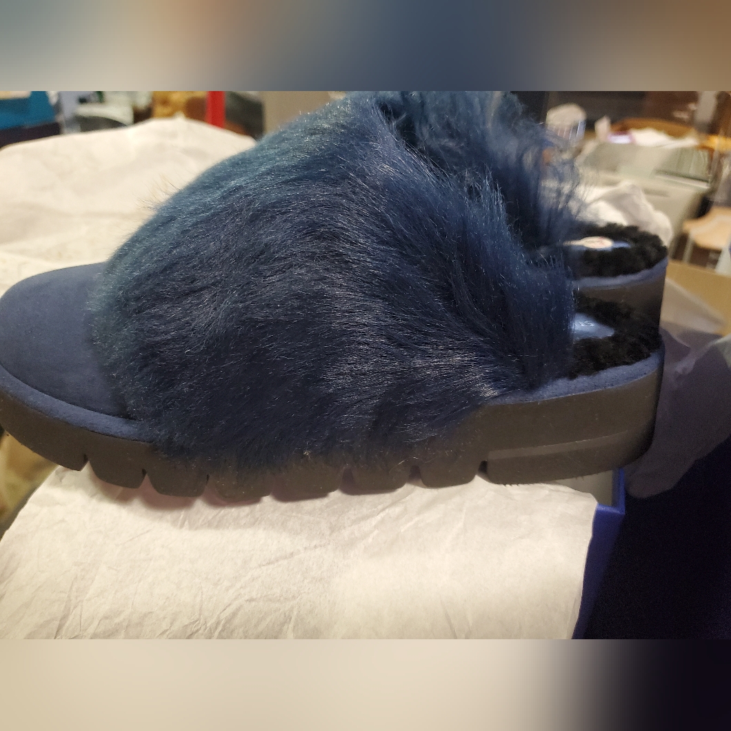 Nib Stuart Weitzman 5.5 Sandals With Real Fur